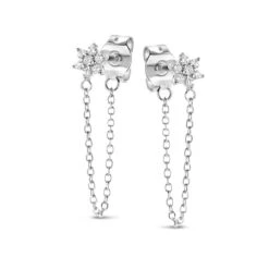 Boucles D'oreilles Argent Serties De Zirconium - Naiomy Silver - Femme - Elianna - B2M62
