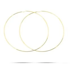 Boucles D'oreilles Créoles Système Vector 50 Mm - Fil 1 Mm - Artémis - 9006.50