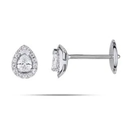 Boucles D'oreilles Diamants 0.41 Ct Et Or 18 Ct - 750/1000 Justine - 2.6034.21