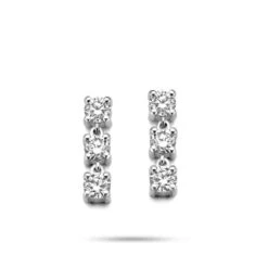 Boucles D'oreilles Diamants 0.6 Ct Et Or 18 Ct - 750/1000 Emmanuelle - 063183A