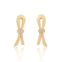 Boucles D'oreilles Diamants Emma - Gioielliamo 0.2 Ct Allissa - KGOR-464R-JAUNE