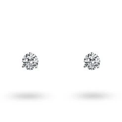 Boucles D'oreilles Diamants Sertie 3 Griffes Système Alpa 0.1 Ct Et Or 18 Ct - 750/1000 Anthea - E2851FMPWAY02