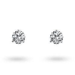 Boucles D'oreilles Diamants Sertie 3 Griffes Système Alpa 0.25 Ct Et Or 18 Ct - 750/1000 Lana - E3313FMPWAY02