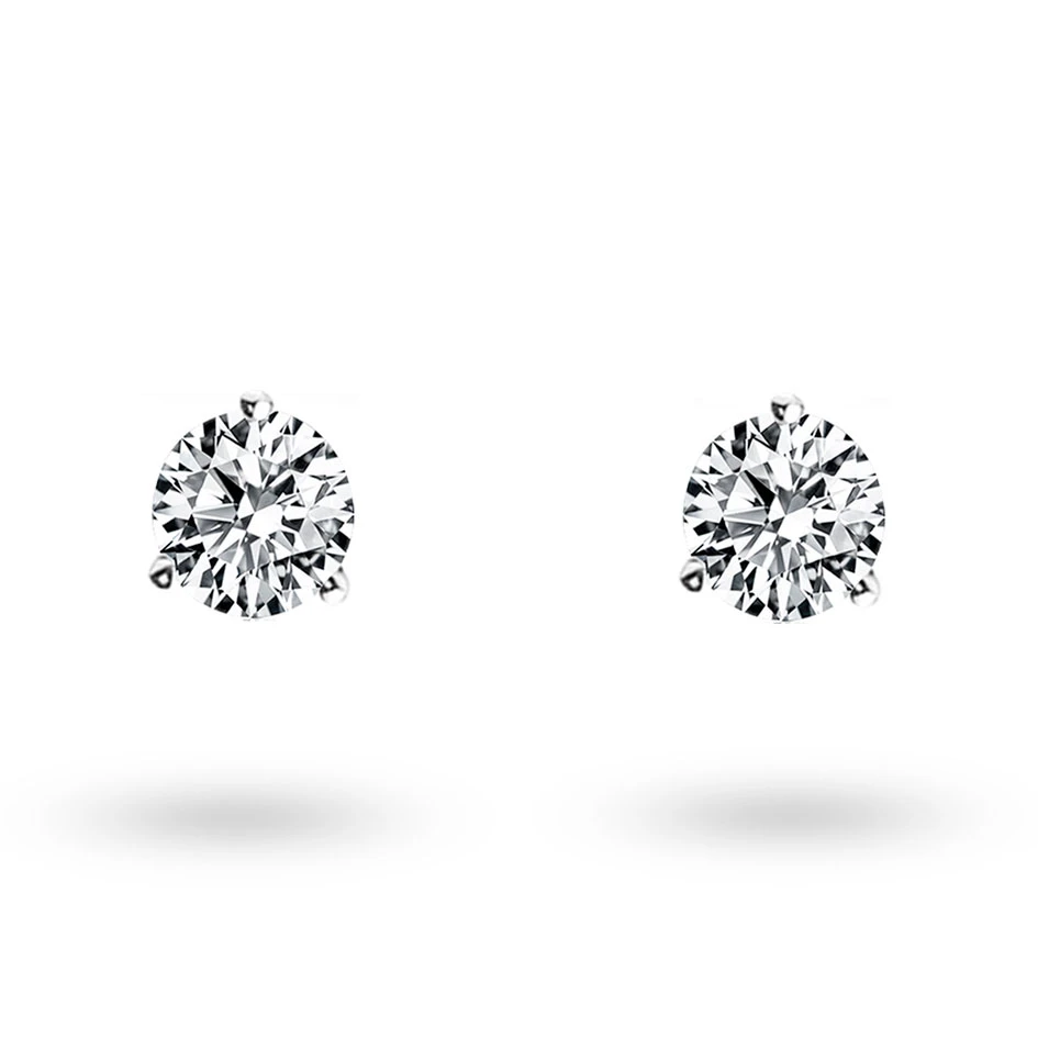 Boucles D'oreilles Diamants Sertie 3 Griffes Système Alpa 0.3 Ct Et Or 18 Ct - 750/1000 Violaine - E2741FMPWA602