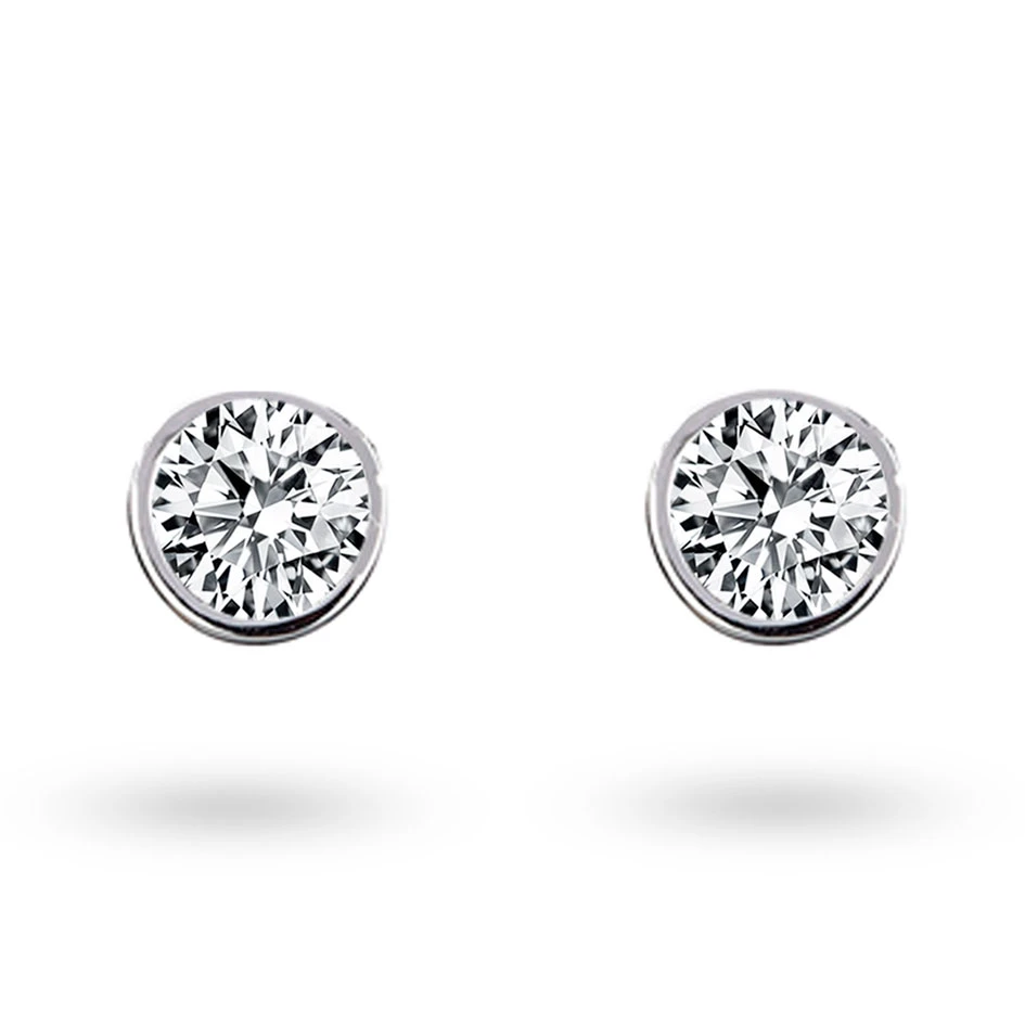 Boucles D'oreilles Diamants Sertie Clos Système Alpa 0.3 Ct Et Or 18 Ct - 750/1000 Korail - E2740FMPWA602