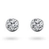 Boucles D'oreilles Diamants Sertie Clos Système Alpa 0.4 Ct Et Or 18 Ct - 750/1000 Sofia - E2628FMPWA602