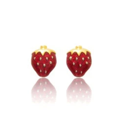 Boucles D'oreilles Or Fraise Or Jaune Kariane - 9K8024