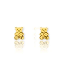 Boucles D'oreilles Or Ourson Or Jaune Eleonora - 8066