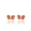 Boucles D'oreilles Or Papillon Or Jaune Ocella - 650093