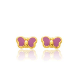 Boucles D'oreilles Or Papillon Or Jaune Ocella - 650093