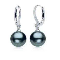 Boucles D'oreilles Perle De Tahiti - 9.5 Mm-Tuerai- 2D633W