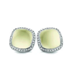 Boucles D'oreilles Prasiolite Sur Nacre - Amiata 054286YA