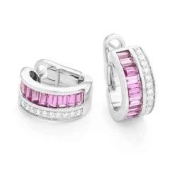 Boucles D'oreilles Rubis Diamant Mitsuko - E9042