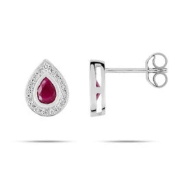 Boucles D'oreilles Rubis Diamant Rebeca - MN201GRB4