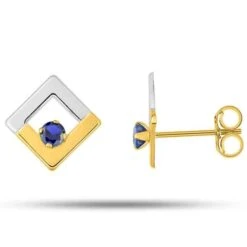 Boucles D'oreilles Saphir 2 Ors Noémie - 28SA731BS