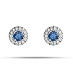 Boucles D'oreilles Saphir Diamant Or Blanc Marianna - 2.2096.S1