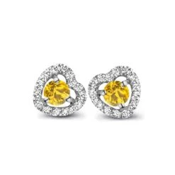 Boucles D'oreilles Saphir Jaune Et Diamants One More - Salina 048357JA