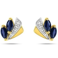 Boucles D'Oreilles Saphir Or Jaune Kimberly - IJ231BS