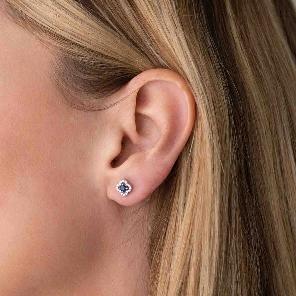 Boucles D'oreilles Saphir Orange Et Diamants One More - Salina 063067KA – Image 2