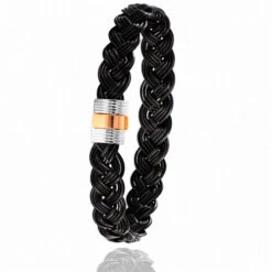 Bracelet Albanu Poils D'éléphant Fermoir Tout Or En Poils D'éléphant Et Or 5.5g - Adriana - 607TELTTORrose