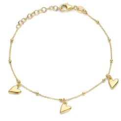 Bracelet Argent Plaqué Or 18 Carats - Naiomy Silver - Femme - Rava - B2K55