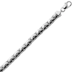 Bracelet En Or Blanc Maille Haricot 3 Mm - 3.5g Adrielle - 2440G-B