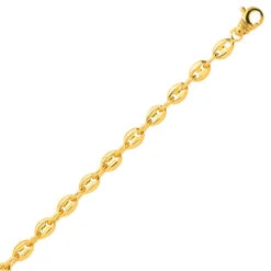Bracelet En Or Grain De Café 4.5 Mm - 9.5g Amandine - 523-B