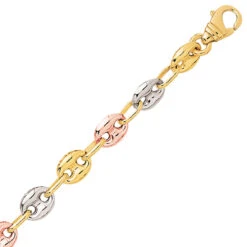 Bracelet En Or Grain De Café 6 Mm Trois Ors - 8.15g Gabrielle - 2380.1G-B