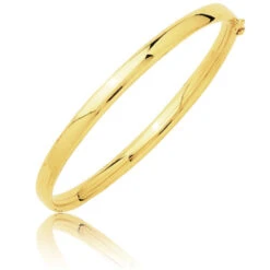 Bracelet Jonc Flexible Or Jaune En Or Jaune 9.35g Large De 5 Mm Aliya - 376.5PM