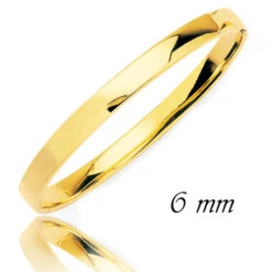 Bracelet Jonc Or En Or Jaune 11.2g Large De 6 Mm Allissa - 371.6