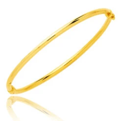 Bracelet Jonc Ouvrant Or Jaune En Or Jaune 4.45g Large De 3 Mm Kathy - 397.3