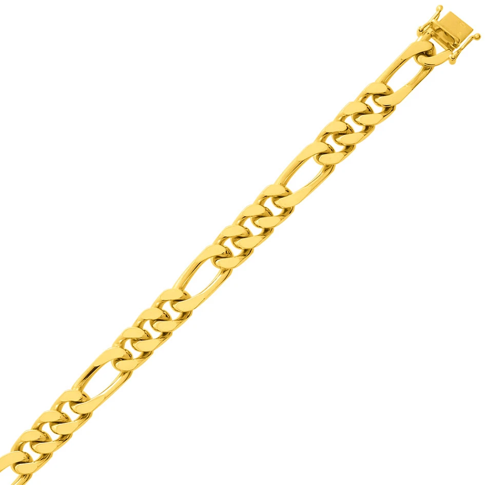 Bracelet Maille Alternée 6mm - 24g Or 18 Ct - 750/1000-Tatiana - 528.6F