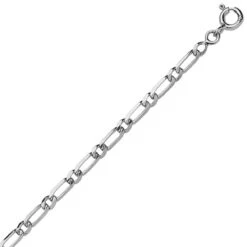 Bracelet Maille Alternée Ultra-plate 2.5mm - 1.69g Or 9 Ct - 375/1000-Sabrina - 9K518.25G-B