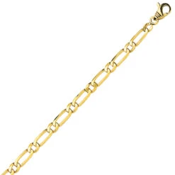 Bracelet Maille Alternée Ultra-plate 4 Mm - 3.4g Or 9 Ct - 375/1000-Marisa - 9K518.4-B