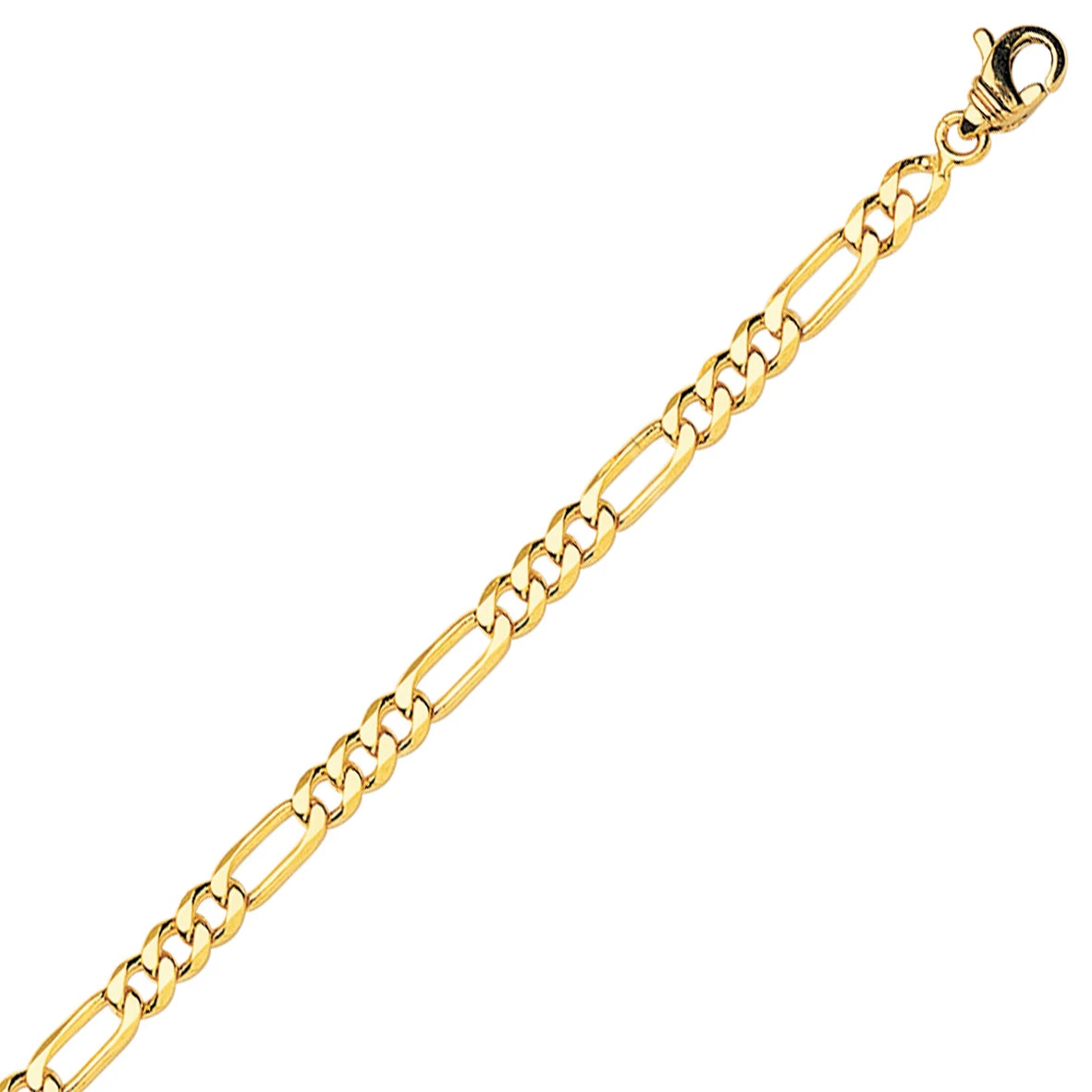 Bracelet Maille Alternée Ultra-plate 4mm - 3.75g Or 9 Ct - 375/1000-Nayla - 9K522.4-B