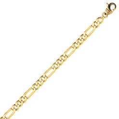 Bracelet Maille Alternée Ultra-plate 4mm - 5.4g Or 18 Ct - 750/1000-Leïla - 522.4-B