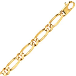 Bracelet Maille Alternée Ultra-plate 7mm - 16.15g Or 18 Ct - 750/1000-Jasmine - 518.7-B