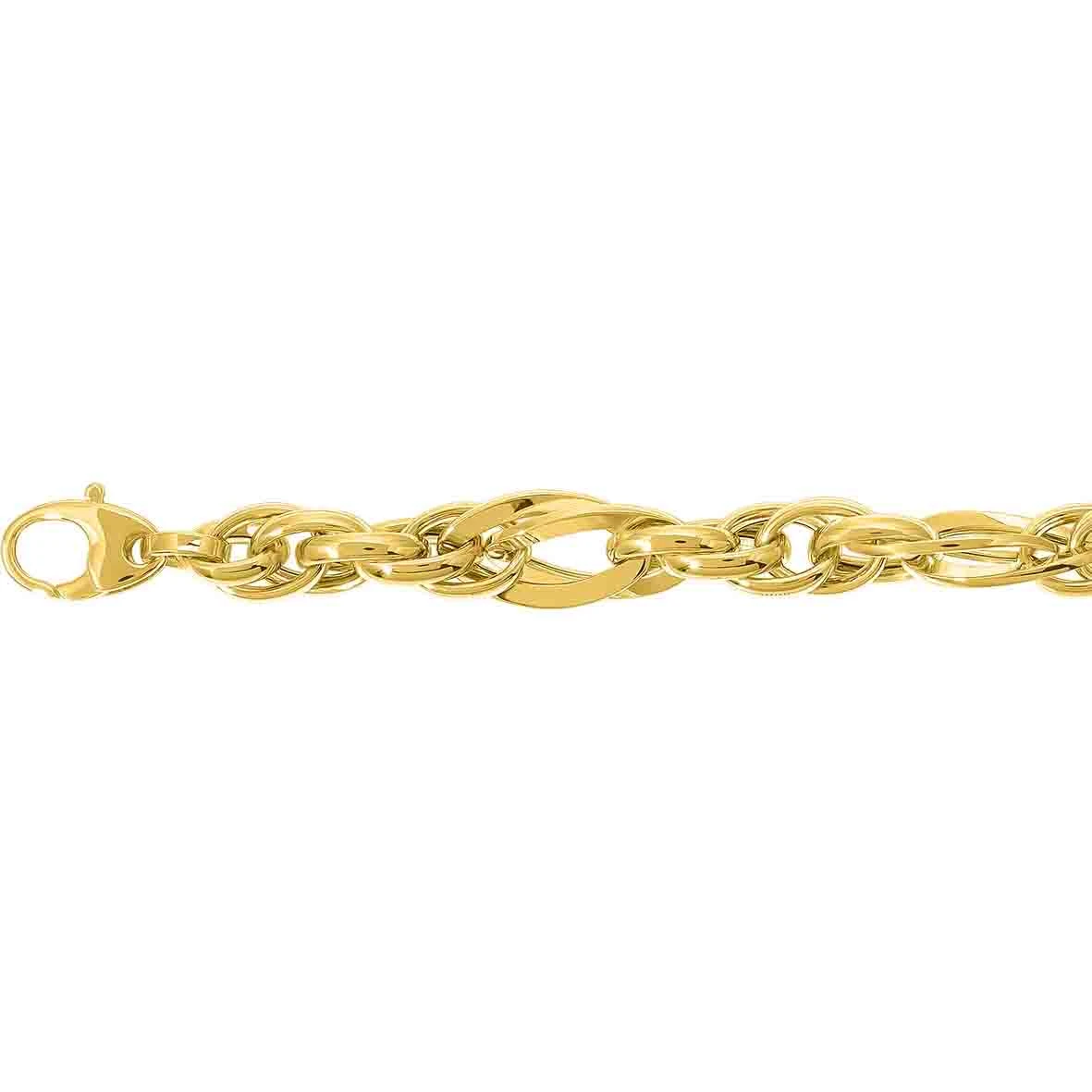Bracelet Or Jaune 10mm - 13.3g Princesse- 7338 – Image 2