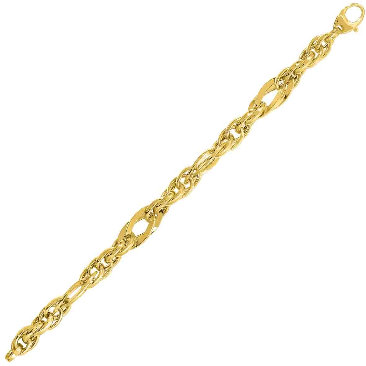 Bracelet Or Jaune 10mm - 13.3g Princesse- 7338 – Image 3