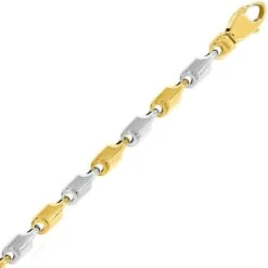 Bracelet Or Jaune Et Blanc 4mm - 5.8g Pasionaria- 7312G-B