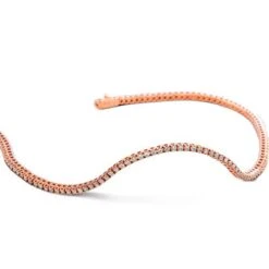 Bracelet Or Rose Et Diamants 0.65ct 0.65 Ct G-VS En Or Rose - Ashley - 50819/A