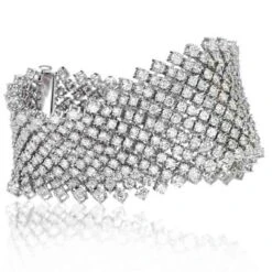 Bracelet Rivière De Diamants 16 Ct Diamant Blanc H-SI En Or Blanc - Aurora - B9308