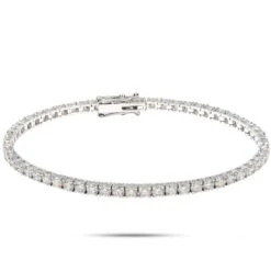 Bracelet Rivière De Diamants 4.5 Ct Diamant Blanc G-VS En Or Jaune - Lola - JM-BRAC03