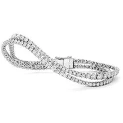 Bracelet Tennis 7.65 Ct Diamant Blanc F-VS En Or Blanc - Alexane - B3469