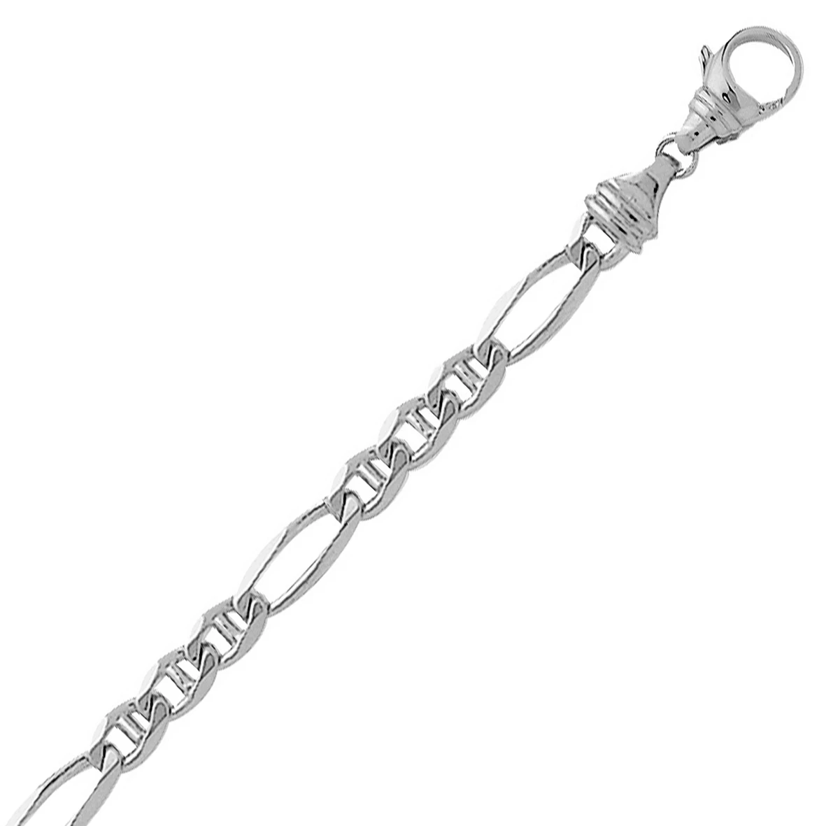 Chaîne En Or Blanc Maille Marine Alternée 3mm Adonia - 532.3G