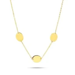 Chaine En Or Et Jetons Ovales 4.25g Lauraline - XCOL2