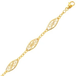 Chaine En Or Fantaisie Motif Filigranes 12.2g Isis - 962