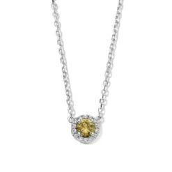 Chaîne Et Pendentif Argent Pierre Verte Claire Serti De Zirconium - Naiomy Silver - Femme - Nymphea - N3Y67