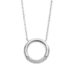 Chaîne Et Pendentif Rond Argent Serti De Zirconium - Naiomy Silver - Femme - Amoureuse - N3W56