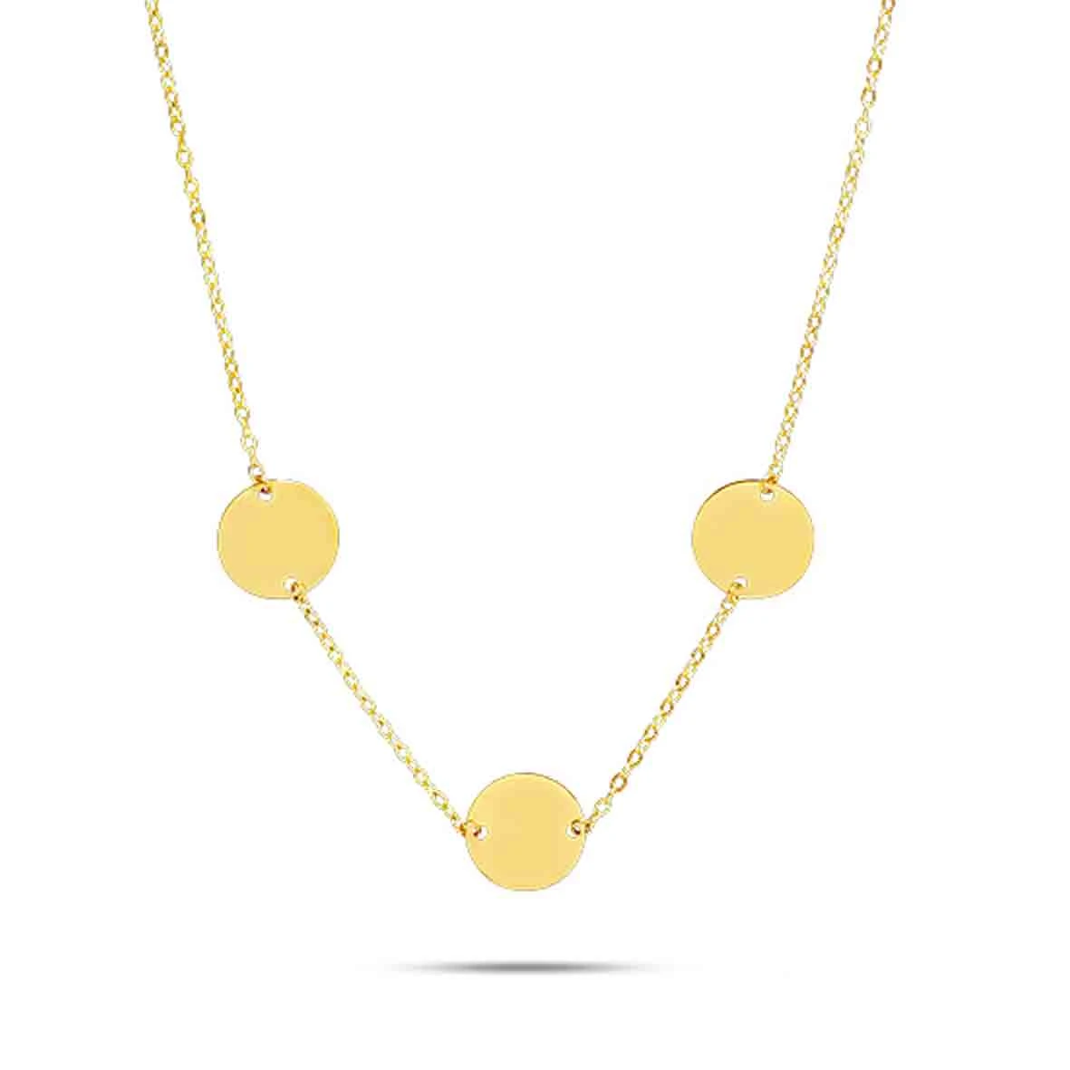 Chaine Or Et Jetons 3.8g Eclatante - XCOL1